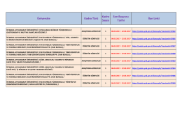 Üniversite Kadro Türü Kadro Sayısı Son Başvuru Tarihi İlan Linki