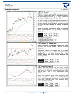 Gün Ortası Bülteni - Yatırım Finansman