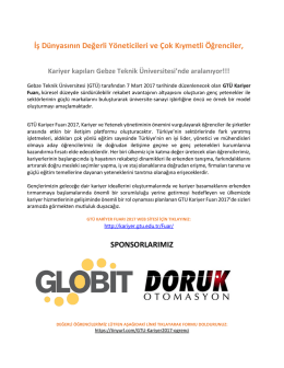 Detaylı Bilgi - Gebze Teknik &Uuml;niversitesi