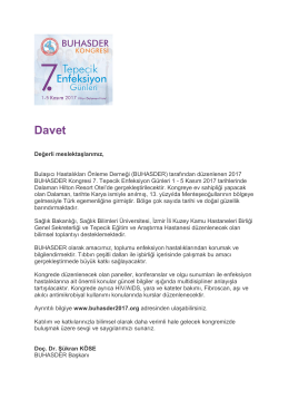 (BUHASDER) tarafından d&uuml;zenlenen 2017 BUHASDER Kongr