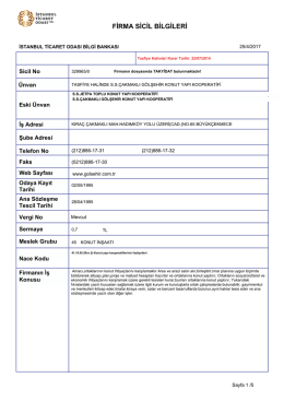 firma sicil bilgileri