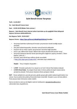 Drone Yarışması Yönergesi - Saint Benoit Fransız Lisesi