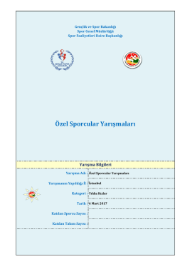 Özel Sporcular Yarışmaları - istanbul atletizm il temsilciliği