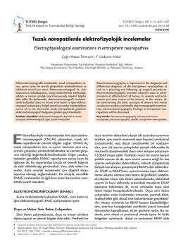 Tuzak nöropatilerde elektrofizyolojik incelemeler (PDF