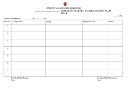 faaliyet planı