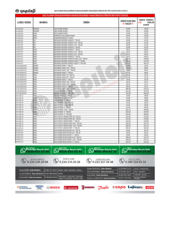 15-Gaz Alarm/Deprem Vana Fiyat Listesi