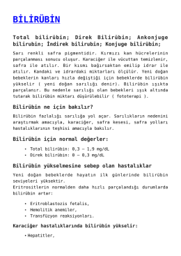 BİLİRÜBİN
