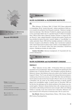 ALOIS ALZHEIMER and ALZHEIMER`S DISEASE (PDF
