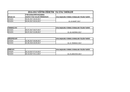 Staj Tarihleri İ&ccedil;in Tıklayınız.