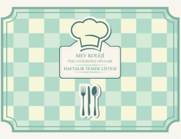 Yemek Men&uuml;s&uuml;