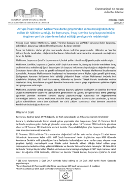Avrupa İnsan Hakları Mahkemesi darbe girişiminden