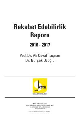 Rekabet Edebilirlik Raporu - Kıbrıs Türk Ticaret Odası