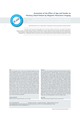 Assesment of the Effect of Age and Gender on Pituitary Gland