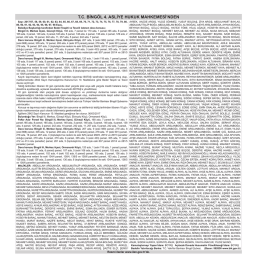 T.C. BİNG&Ouml;L 4. ASLİYE HUKUK MAHKEMESİ`NDEN