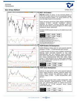 Gün Ortası Bülteni - Yatırım Finansman