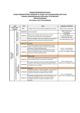 Eğitim programı - Orman Mühendisleri Odası