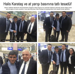 Halis Karataş ve at yarışı basınına tatlı tesadüf