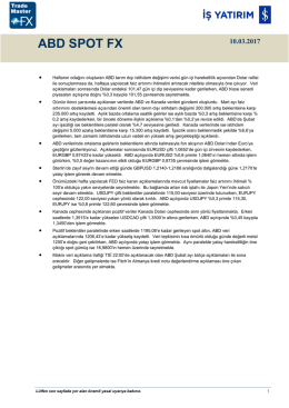 ABD SPOT FX - İş Yatırım