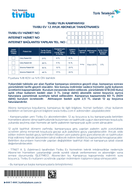TiViBU YILIN KAMPANYASI TiViBU EV 12 AYLIK ABONELiK