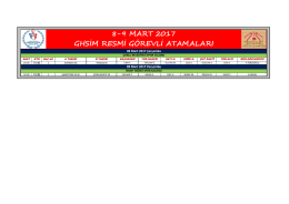 8-9 mart 2017 ghsim atamaları