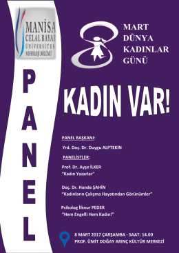 Genel 8 Mart D&uuml;nya Kadınlar G&uuml;n&uuml; ile ilgili Panel