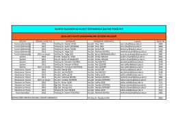 Danışmanlıklar - Alanya Alaaddin Keykubat &Uuml;niversitesi İşletme