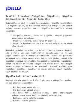 ŞİGELLA