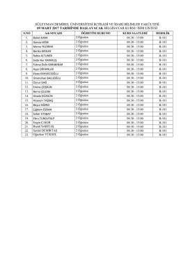 s&uuml;leyman demirel &uuml;niversitesi iktisadi ve idari bilimler fak&uuml;ltesi 09