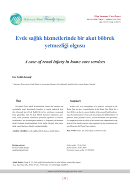 PDF - Evde sağlık hizmetlerinde bir akut b&ouml;brek yetmezliği olgusu