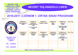 2.d&ouml;nem sınav takvimi şeması i&ccedil;in tıklayın