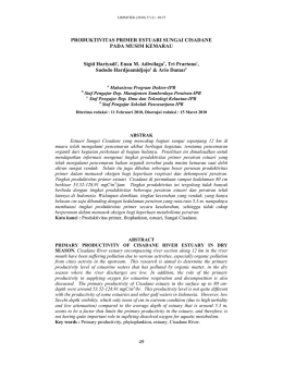 PRODUKTIVITAS PRIMER ESTUARI SUNGAI CISADANE PADA
