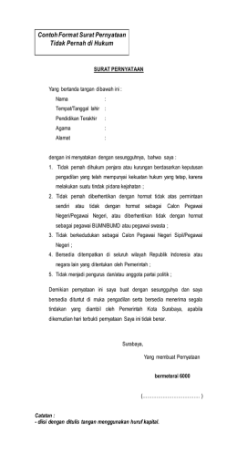 surat pernyataan