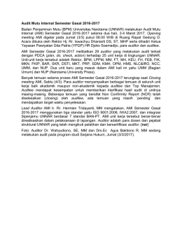 Audit Mutu Internal Semester Gasal 2016