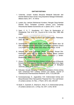 DAFTAR PUSTAKA 1. Yuhernita, Juniarti. Analisa Senyawa