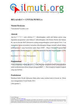 belajar c++ untuk pemula