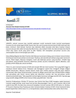 07/03/2017 Asuransi Jiwa Genjot Investasi di SUN http://keuangan