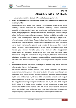 BAB VII ANALISIS ISU STRATEGIS