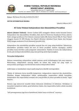 Press Release KY Gelar Diskusi Independensi dan