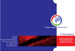 pt. pionir terratama - inspection, certification, and independent