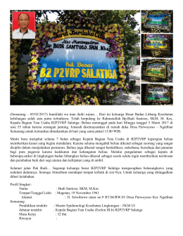 (Semarang – 05/03/2017) Innalilahi wa inna ilaihi rojiun… Hari ini