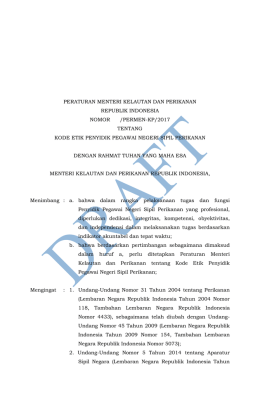 peraturan menteri kelautan dan perikanan