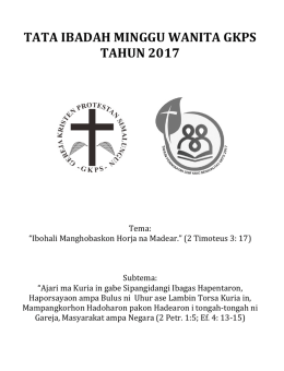 TATA IBADAH MINGGU WANITA GKPS TAHUN 2017