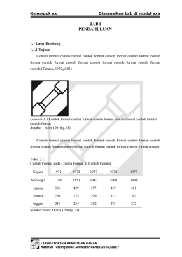 BAB I PENDAHULUAN - Laboratorium Pengujian Bahan