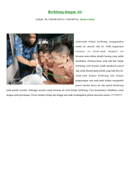 Berhitung dengan Air - TK TARAKANITA 2 JAKARTA