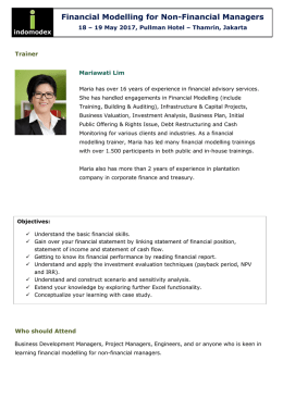 Financial Modelling for Non-Financial Managers