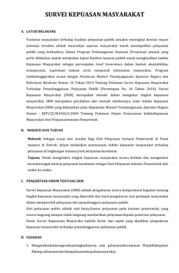survei kepuasan masyarakat - kecamatan wajak