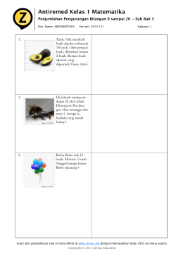 Antiremed Kelas 1 Matematika