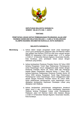 keputusan walikota surabaya