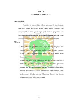 BAB VII KESIMPULAN DAN SARAN 7.1 Kesimpulan Penelitian ini