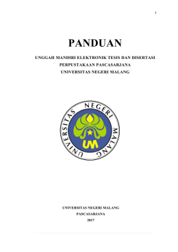 Panduan Unggah Mandiri ETDS Perpustakaan Pascasarjana UM